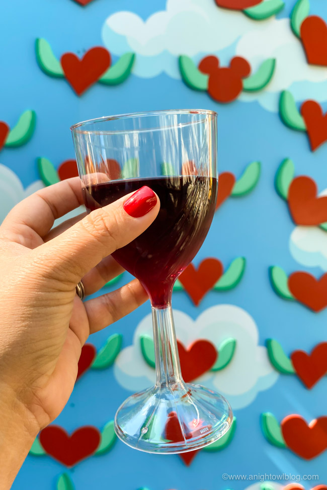 Lolea Red Sangria from I Heart Artichokes | From Mickey-Shaped Macarons to the Carbonara Garlic Mac & Cheese, there are so many great bites and brews to discover at the Disney California Adventure Food and Wine Festival!