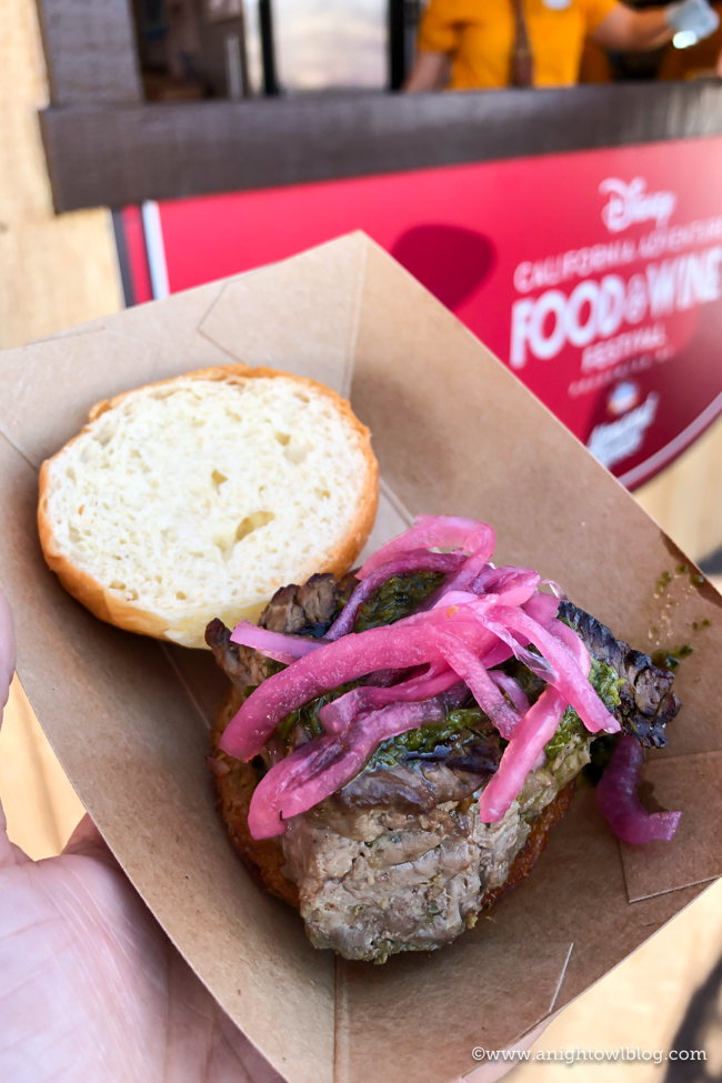 Harris® Ranch Grilled Beef Tenderloin Slider from Cluck-a-Doodle-Moo | Disney California Adventure Food and Wine Festival 2019